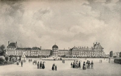 Het Tuilerieënpaleis vanuit de tuinen, 1915