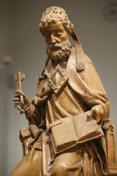 Het Victoria en Albert Museum. Sint Pieter. Eik. Zuidelijke Nederlanden. Verenigd Koninkrijk