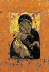 De Moeder Gods van Vladimir, Byzantijnse icoon, begin 12e eeuw