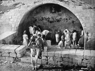 De bron van de Maagden in Nazareth, 1926