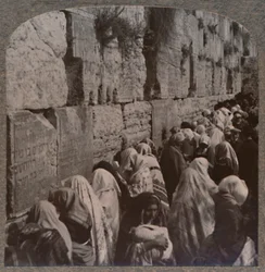De Klaagmuur van de Joden, Jeruzalem, ca. 1900