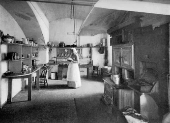De keuken van het Witte Huis, Washington DC, VS, 1908