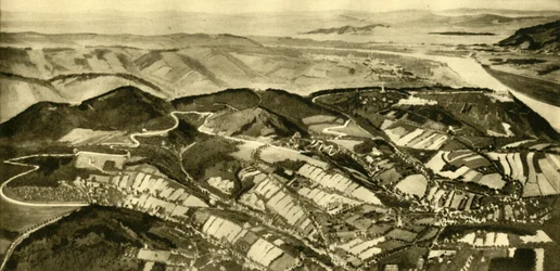 De Wienerwaldweg, Wenen, Oostenrijk, ca. 1935