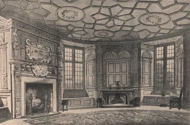 De ronde eetkamer, Longford Castle, Wiltshire, 1915