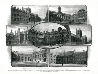 De colleges van de Universiteit van Oxford, 1895