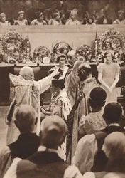 De kroning van koningin Elizabeth, echtgenote van koning George VI, 1937