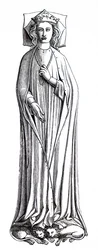 Het beeld van Eleonora van Castilië in Westminster Abbey