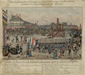 De executie van Robespierre en zijn aanhangers op 28 juli 1794