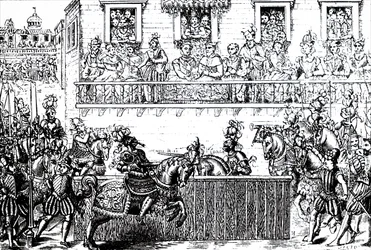 De fatale verwonding van koning Hendrik II van Frankrijk