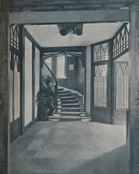 De vloer en trap van Behrens Huis, ontworpen door Peter Behrens, 1901