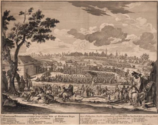 De vrije verkiezing van Augustus II in Wola, buiten Warschau, in 1697, 1700
