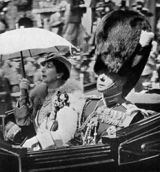 De toekomstige koning Edward VII en koningin Maud van Noorwegen, 1935