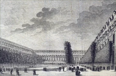 De tuinen van het Palais Royal in Parijs