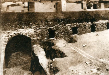 Het grote terras op de criptoportico, Pompeii, Italië, ca. 1900s