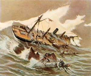 Het kanonneerboot Iltis vergaat, 1896