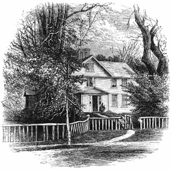 Het huis van Amos Benson Alcott 1799-1888, Concord, Massachusetts, 1875