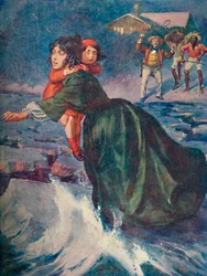 Het enorme groene ijsfragment kraakte en piepte, 1929