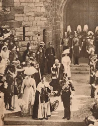 De investituur van de Prins van Wales in Caernarvon Castle, 13 juli 1911, 1935