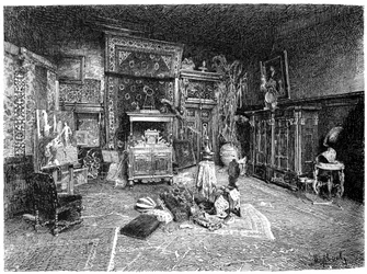 Het kleine atelier van Hans Makart, Wenen, Oostenrijk