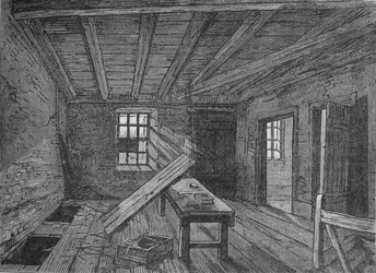De zolder gebruikt door de Cato Street Samenzweerders, Londen, 1820
