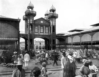 De markt, Port-au-Prince, Haïti, 1926
