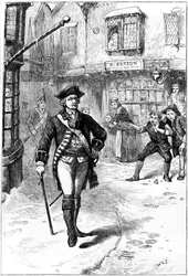 De officier en de kappersjongen, 18e eeuw c1880