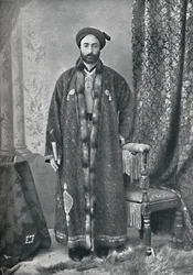 De officier verantwoordelijk voor het heiligdom in Mashhad, Perzië, 1902
