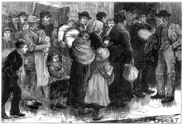 Het pandjeshuis in Merthyr-Tydfil, Wales, 1875