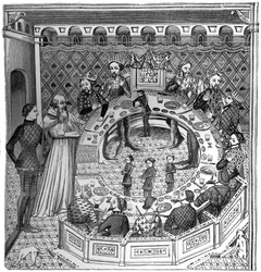 De ronde tafel van koning Artus van Bretagne, 14e eeuw, 1870
