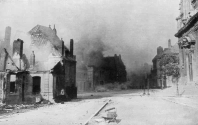 De ruïnes van Cambrai, Frankrijk, Eerste Wereldoorlog, 1918