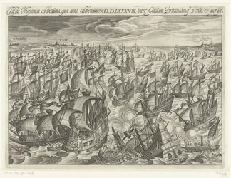 Het zinken van de Spaanse Armada in 1588, 1601