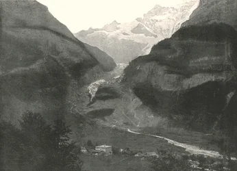 De vallei, Grindenwald, Zwitserland
