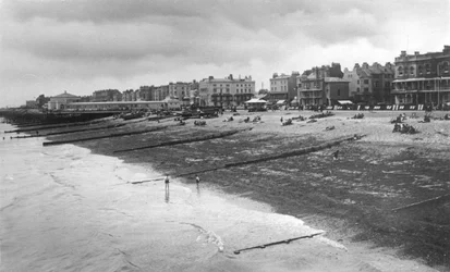 De westelijke zeekant, Worthing, West Sussex, ca. 1900s-ca. 1920s