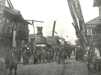 Theaterstraat, Yokohama, Japan, 1895