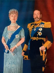 Hun Majesteiten Koning George V en Koningin Mary ten tijde van hun Zilveren Jubileum