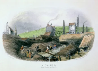 Tinmijn tussen Camborne en Redruth, Cornwall, ca. 1860