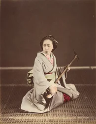 [Tokyo Geisha met Shamisen], 1870s