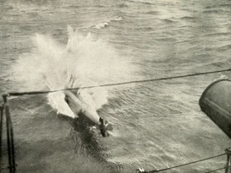 Torpedo die het water ingaat, 1919