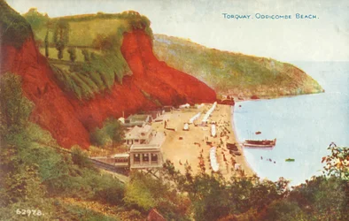 Torquay, Oddicombe Strand, laat 19e-vroege 20e eeuw