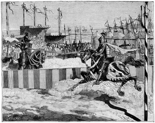 Toernooi voor de kroning van Lodewijk II van Anjou, nabij Calais, circa 1389, 1882-1884