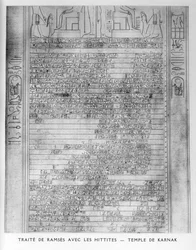 Verdrag van Ramses en het Hettitische volk, Tempel van Karnak, 19e eeuw