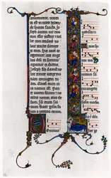 Boom van Jesse in initiaal letter I, late 13e eeuw