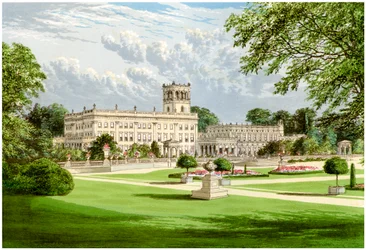 Trentham Hall, Staffordshire, huis van de Hertog van Sutherland, c1880
