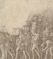 Triomf van Caesar: Soldaten dragen Trofeeën, ca. 1490