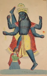 Trivikramapada Drie stappen van Vishnu, 1800s