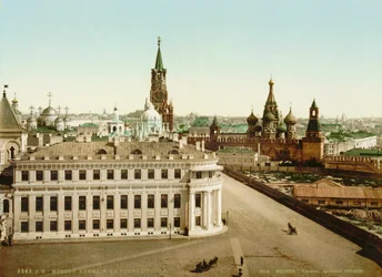 Tsaarplein in het Kremlin van Moskou, Rusland, 1890s