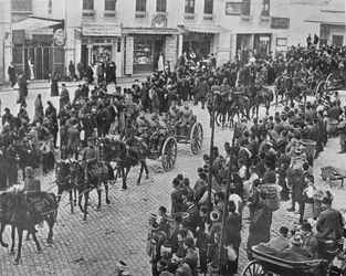 Turkse artillerie verlaat Constantinopel voor actieve dienst, 1915