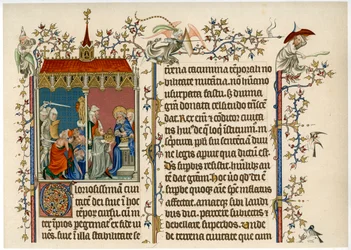 Twee bijbelse scènes, late 14e eeuw