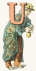 U - Woekeraar - Kinderalfabet, Editions Gordinne 1920 (gravure)