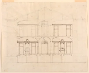 Onafgewerkte sectie door een huis